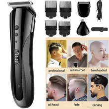 Kemei электрическая машинка для стрижки волос в носу 3 в 1 триммер перезаряжаемая бритва машинка для стрижки волос Триммер профессиональная Бритва для бороды 1407