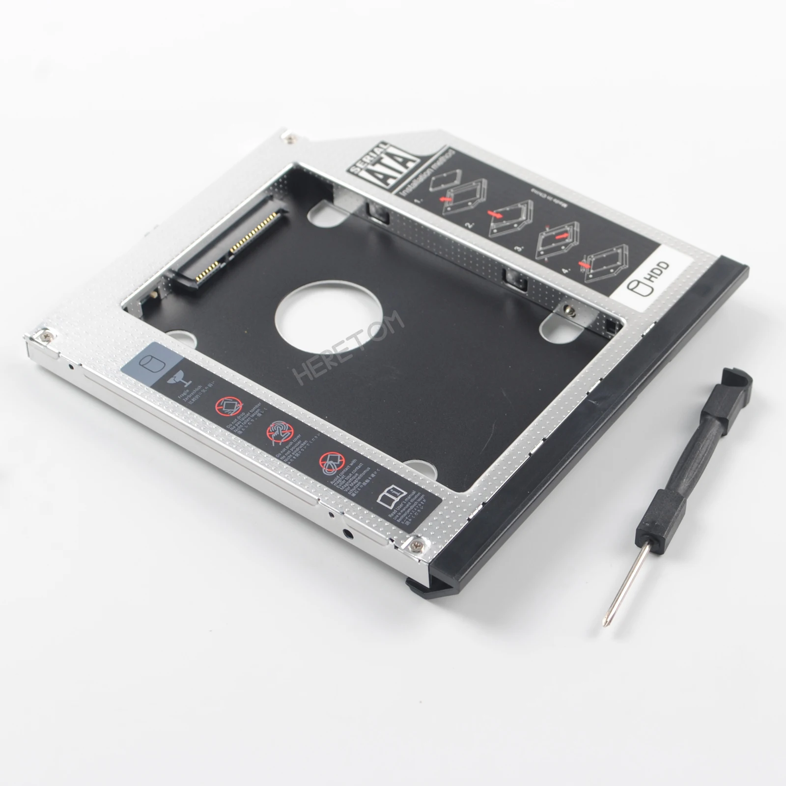 

Heretom 2nd 95mm HDD SSD Hard Drive Caddy Adapter Bay for Lenovo Thinkpad L540 L440
