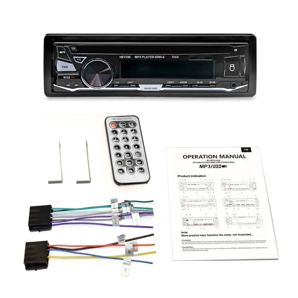 12V Универсальный беспроводной Автомобильный MP3-плеер беспроводной музыкальный Радио Mp3 карта Машина 7003 цветная версия