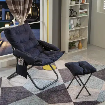 

Office recliner foldable nap chair home balcony living room simple multi-function lazy sofa removable and washable
