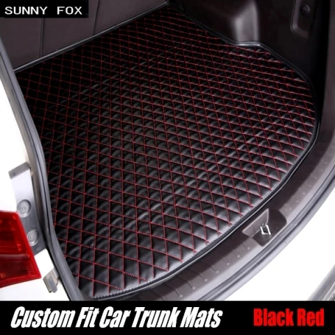 SUNNY FOX автомобильные коврики для Mazda 2 3 Axela 6 8 5D CX5 CX-5 CX7 чехол автомобильный Стайлинг ковер сверхмощный Противоскользящий идеальный коврик - Название цвета: Car Trunk Mats