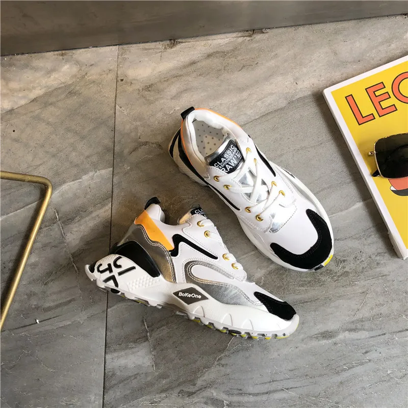 Female Vulcanized Shoes Women Spring Breathable Round Head Sports Shoes Woman Mesh Running Shoes Ladies Casual Sneakers New