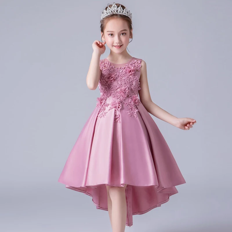Г. Платье с цветочным узором для девочек, детское платье принцессы вечерние платья для девочек на свадьбу 4, 6, 8, 10, 12 лет, Vestidos, Прямая поставка