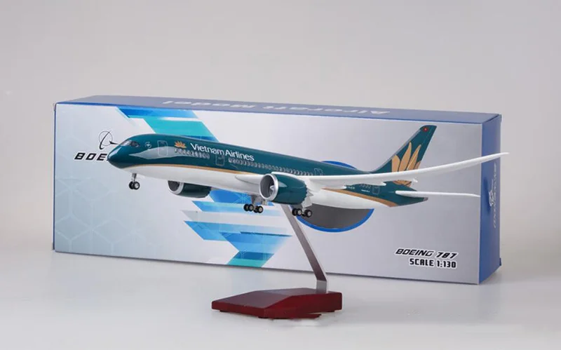 1/130 масштаб 47 см Моделирование Boeing B787 сплав модель самолета игрушки Вьетнам авиалиний самолет W свет и колеса литой под давлением пластиковый самолет