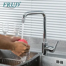 Frud Kitchen Faucets Deck Mounted Water Mixer Taps Stainless Steel Tapware Crane For Kitchen R43052-20