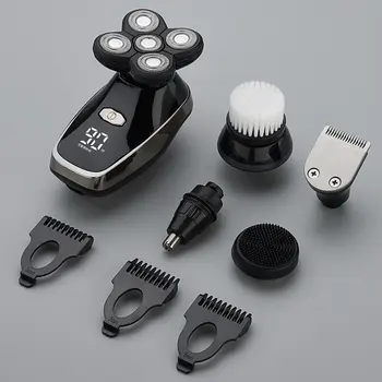 

new digital display electric beard razor hair trimmer 5 in 1 lithium razor multi-functional hair clipper