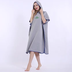 Outdoor Swimming With Hood Gift Vacation Wetsuit Changing Poncho Robe Adults Water Absorb Quick Drying Surfing Soft Robe
