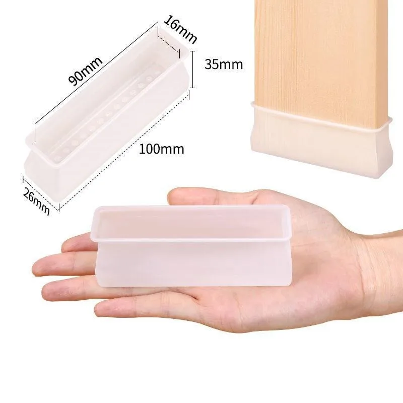 4pcs Silicone chair leg caps socks Rectangular sofa table bed feet