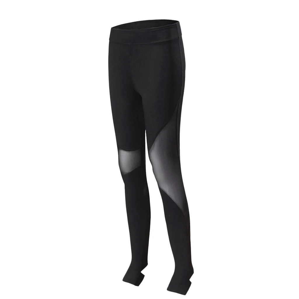 Women Yoga Pants Tights Mesh Stirrup Leggings Tummy Control High Waist Compression Activewear For Gym Workout Fitness Running