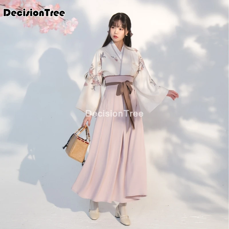Kimono japonés de manga larga mujer, vestido tradicional coreano yukata, hanbok, hanfu estampado, 2022 algodón - AliExpress
