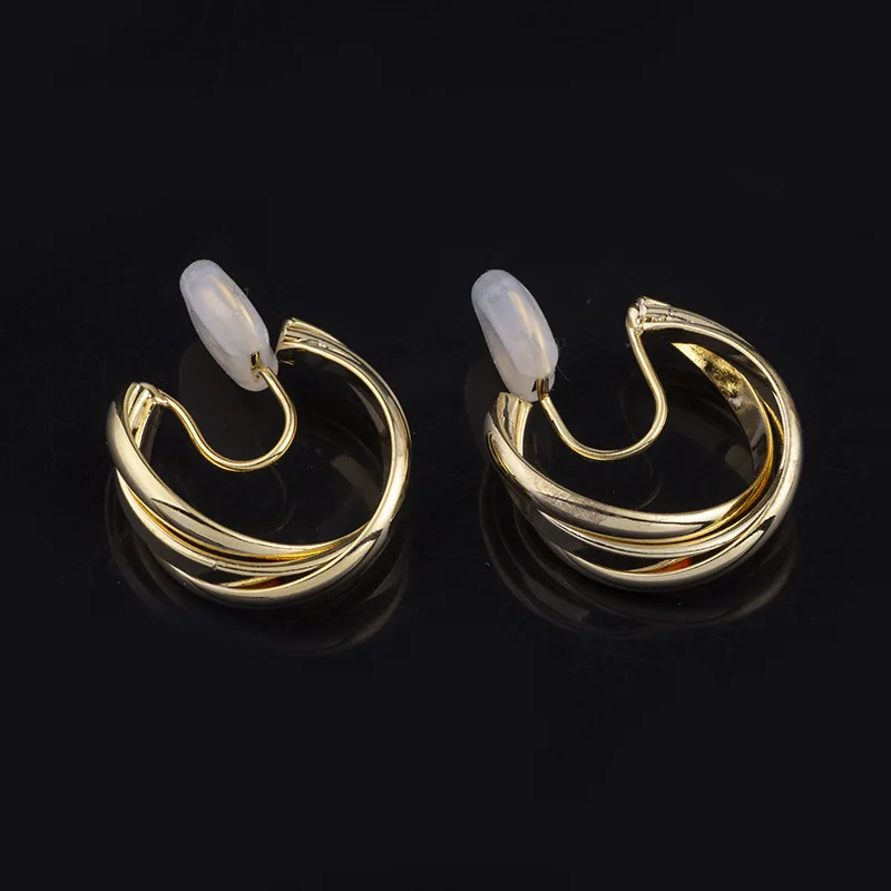 Tjp Simple Mosquito Coil Ear Clip Without Pierced Earrings Metal Circle