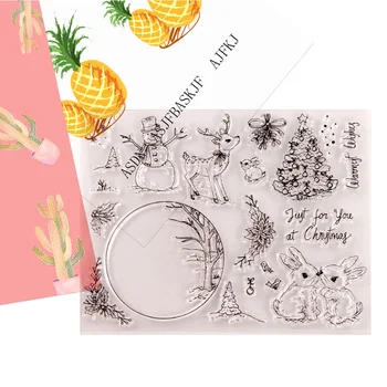 

Fashion Transparent Stamps Snowflake Christmas Tree Clear Stamp Rubber Silicone Scrapbooking For Card Making Album Craft Decor