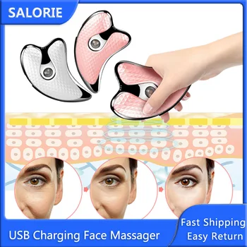 

USB Charging Face Massager Electric Facial Massage Gua Sha Scraping Guasha Scraper Facial Massagers Skincare Rejuvenation Beauty