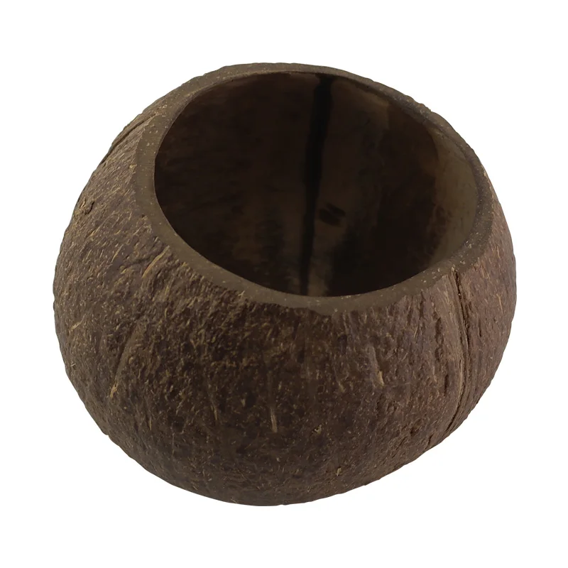 Многоразовые кокосовые миски из настоящей скорлупы кокоса - Цвет: Серый