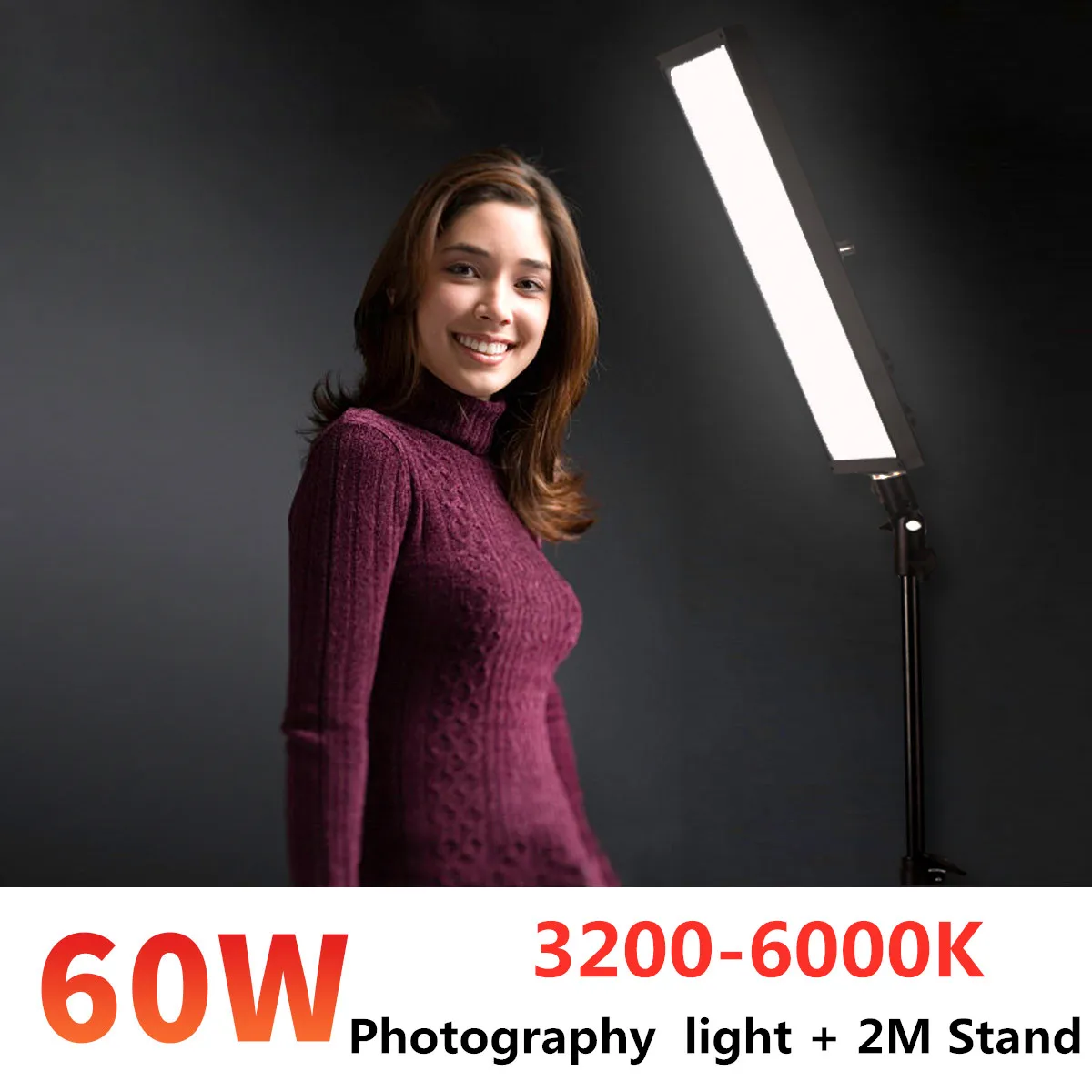 GSKAIWEN 60 Вт светодиодный студийный светильник ing Kit видео светильник-панель регулируемый светильник со штативом для портретной фотосъемки