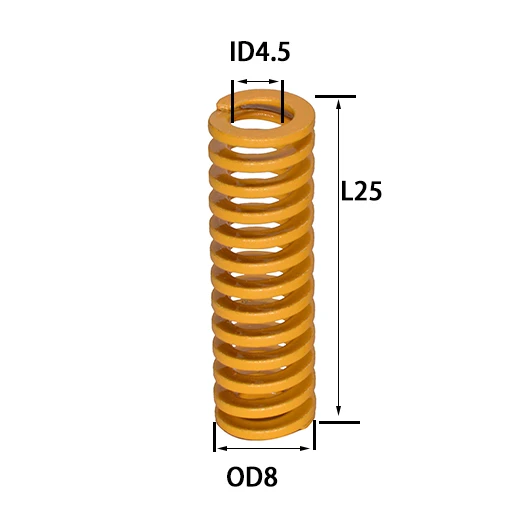 Нагретые пружины для кровати светильник сжатие нагрузки пружина DIY Экструзионная пружина для 3d принтера CR-10 10S S4 Ender 3 MK8 - Цвет: OD8mm x L25mm