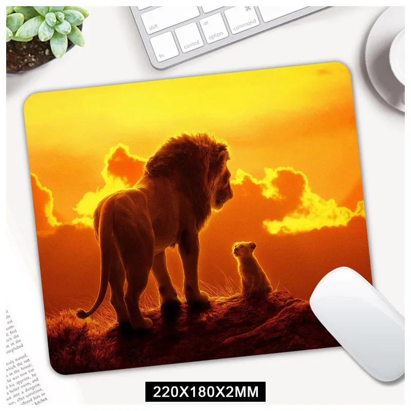 Игровой коврик для мыши лев Король Simba животное лев геймер компьютерная коврик для мыши игровая клавиатура Коврик для мыши - Цвет: 22x18cm