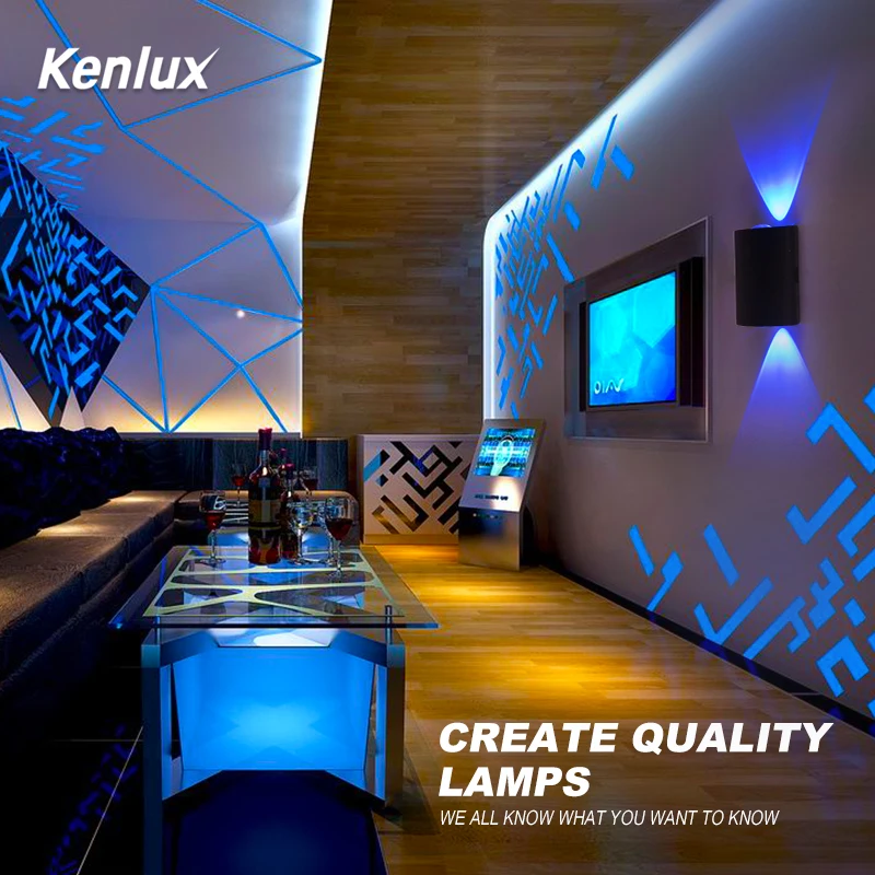 

Automatically RGB color changing led Wall light Waterproof up down wall Light Decorative Led Lights For Party Bar Lobby KTV Home