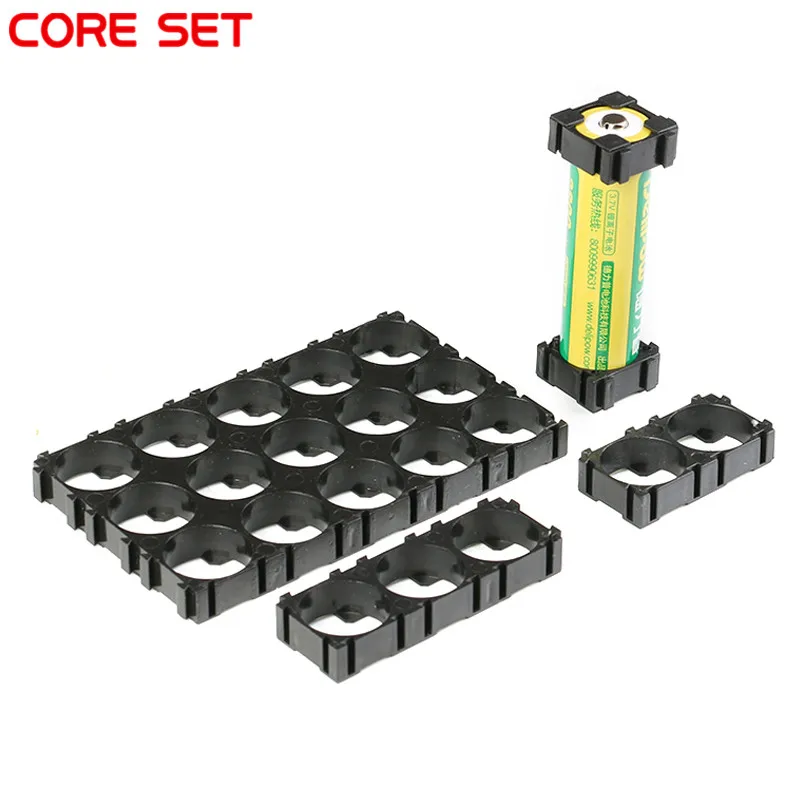 tech tool bag Top Deals 20 Pcs 18650 Lithium Cell Cylindrical Battery Case Holder Bracket 1p for DIY Battery Pack technician tool bag