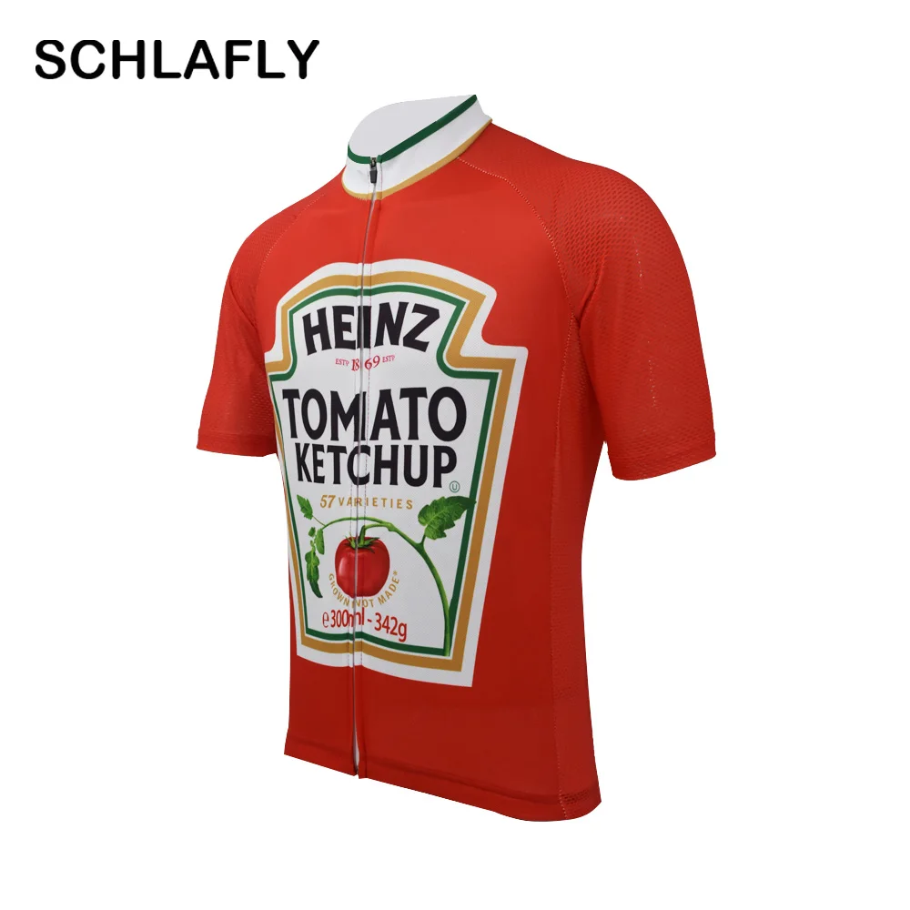 red retro classic cycling jersey summer short sleeve tour bike