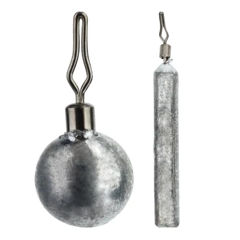 

Wokotip 5PCS/lot Fishing Lead Sinker Set Tool Pike Perch Chub Fishing Drop Shot Pensil Weight Lead Silver Kit Tackle 2 Shape