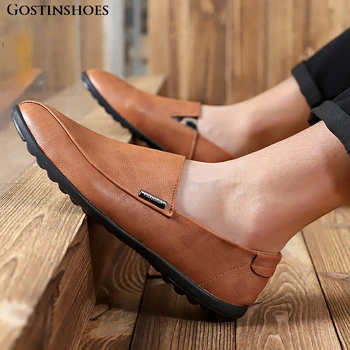

Men Genuine Leather Casual Shoes Moccasins KPOCCOBKN Loafers