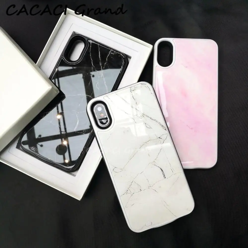 

Mable External Battery Charger Case For iPhone 8 7 6 6s Plus Glass PowerBank Charging Phone Case For iPhone 6 6 s X XS MAX Cover