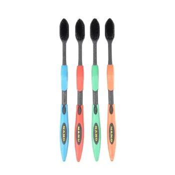 

4pcs/set Double Ultra Soft Bamboo Toothbrush Bamboo Charcoal Toothbrushes Nano Brush Oral Care For Adults Cheap