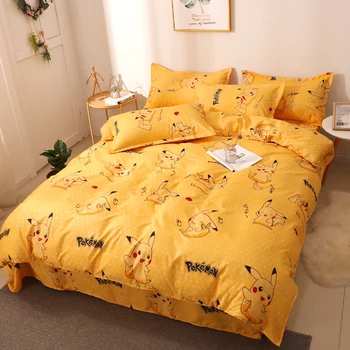 

cute bedding set kawaii cartoon duvet cover sheets pillowcases Nordic bed linen for kids children adult single queen king size