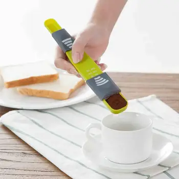 

1 pcs Measure Cup Double End Height Stools Adjustable Scale Measuring Spoons Measuring Spoon baking tool Kitchen Accessories