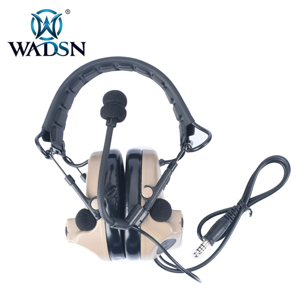 Fones de Ouvido para Airsoft sem Redução Fones de Ouvido Wadsn Comtac Tático Ruído Peltor Softair Apto Militar Rádio Aviação ii 10 High Quality Esporte e Lazer