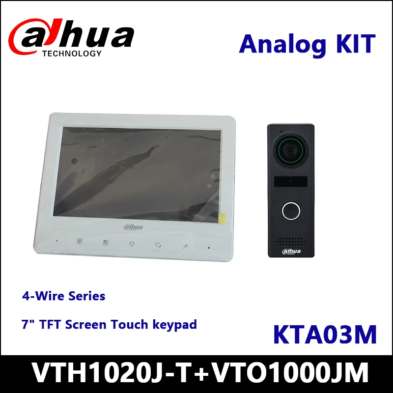 Dahua Kit KTA03M Analog VTH1020J T 7" TFT Touch Keypad