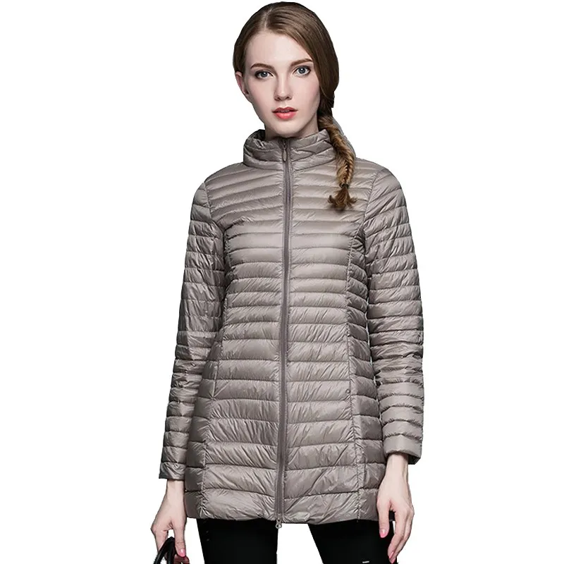 

Down Parkas 2018 New Brand Winter Coats and Jackets Women White Duck Down Jacket Outwear Ultralight Thin Slim Fit Female Parkas