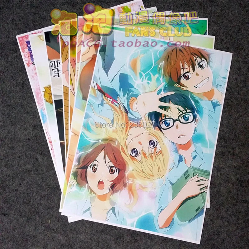 8 Pcs/set Anime Your Lie In April Poster Arima Kousei Miyazono Kaori  Tsubaki Wall Pictures For Living Room A3 Film Posters Gifts - Sticker -  AliExpress