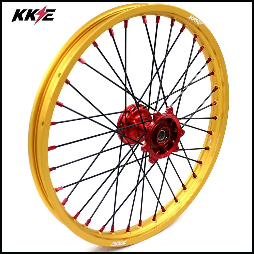 KKE 21& 19 литые диски Набор для Honda CRF250R 14-19 CRF450R 13-19 золотые Glm диски