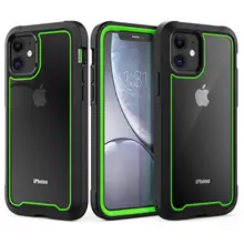 Для iPhone 11 11 Pro 11 Pro Max чехол с двойным слоем ТПУ+ PC акриловый Гибридный противоударный чехол для iPhone 11 Pro Чехол прозрачный