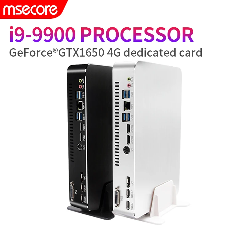 Мини-ПК MSECORE MV100 i3 i5 i7 i9 GTX1650 8 ядер Intel портативный микрокомпьютер на Windows 10 Linux HTPC