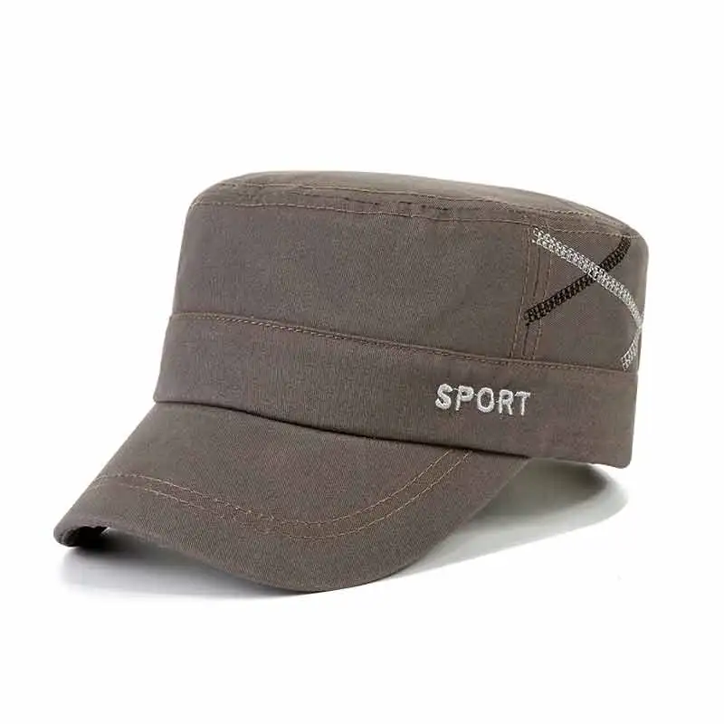Q18012 Army Green Классические винтажные плоские мужские бейсболки из промытого хлопка и регулируемый головной убор уличная теплая зимняя шапка армейские кепки для мужчин - Цвет: Q18012 Army Green