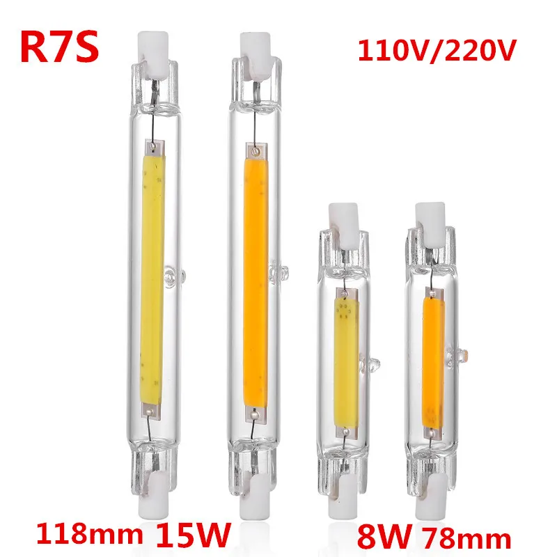 Super-bright-dimmable-R7S-COB-LED-bulb-glass-tube-replacement-halogen-spotlight-78mm-118mm-AC-110V (3)