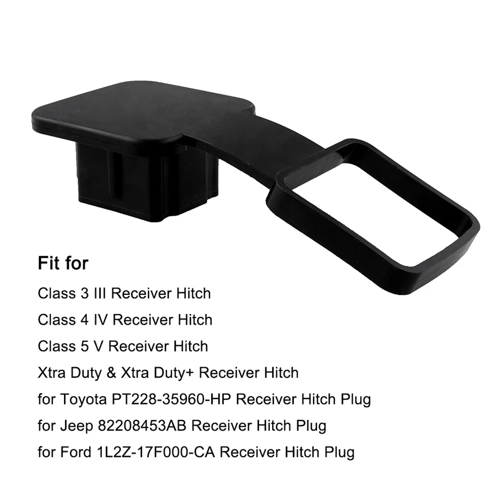 Trailer Hitch Tube Protector Rubber Cover Plug Cap Square Fit 2