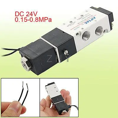 DC 24V 5 портов два положения Пневматический электромагнитный клапан