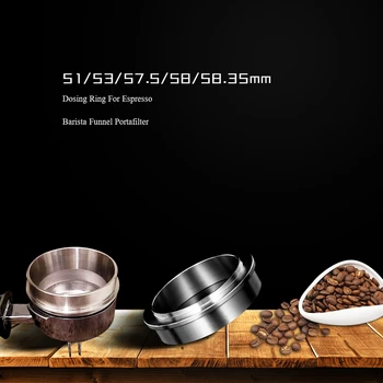 

Stainless Steel Intelligent Dosing Ring 51MM 58MM For Brewing Bowl Coffee Powder Espresso Barista Tool Tamper Funnel Portafilter
