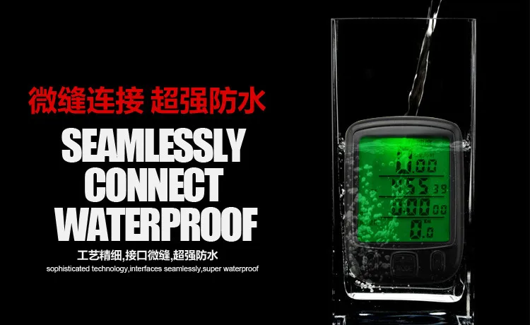Sunding 563A секундомер для горного велосипеда ночной Светильник Секундомер Велосипедный проводной Секундомер Водонепроницаемый одометр для велосипеда
