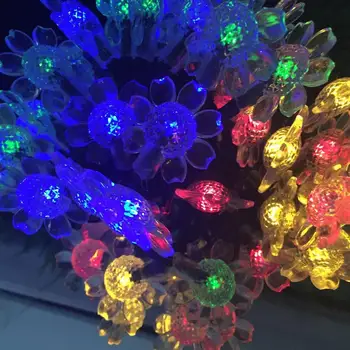 

Solar 50LED Sunflower Plastic String Lights Outdoor Garden Decoration Color Lamps Holiday Garden Waterproof Sunscreen Lantern