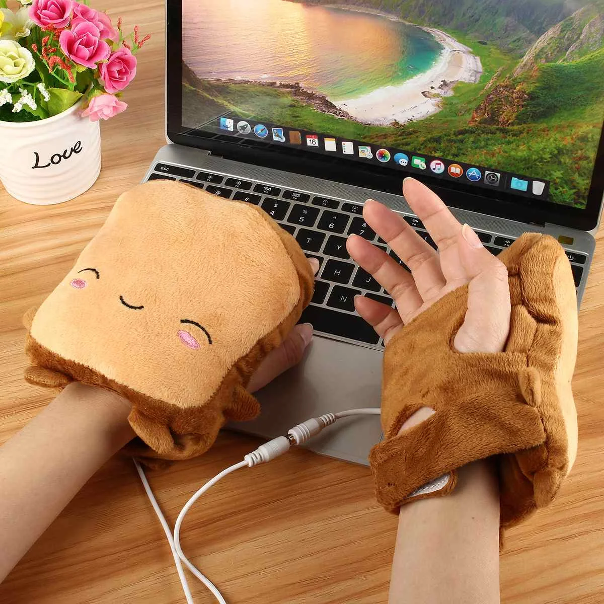 1 пара USB перчатки с подогревом зимние руки теплые перчатки для катания на лыжах Спортивная одежда Велоспорт мотоцикл защитное снаряжение Перчатки Без Пальцев
