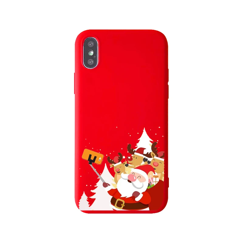 TPU Рождественский матовый чехол для iPhone 11Pro XS Max 7 5 5S SE 6 7Plus XR 6PIUS мягкая термополиуретановая крышка-Чехол - Цвет: TPU