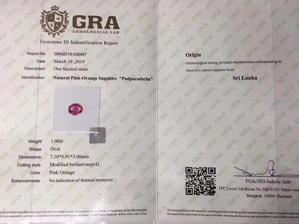 Розовая Сапфировая подвеска настоящие хорошие драгоценности 18K золото натуральный padпараdscha розовые драгоценные камни-сапфиры 1.09ct подвески для женщин ожерелье