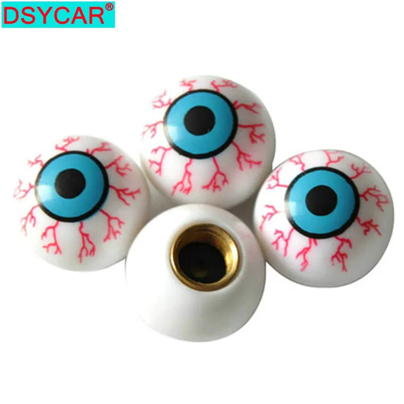 

4pcs/lot High Quality Novel Car Eye Ball Tire Valve Stem Covers Set Wear-resistant Elaborate ABS Motorcycle Car Auto Valve Caps