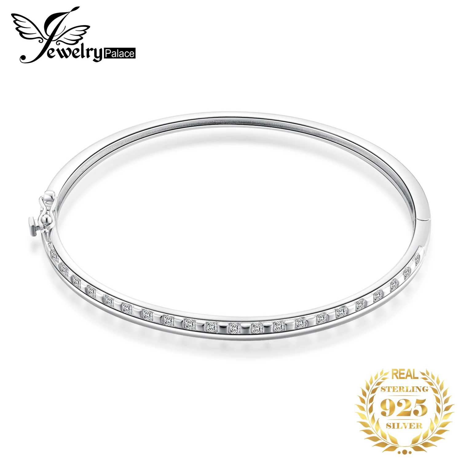 

JPalace Square CZ Silver Bracelet 925 Sterling Silver Bangles Bracelet Bracelets For Women Silver 925 Jewelry Making Organizer
