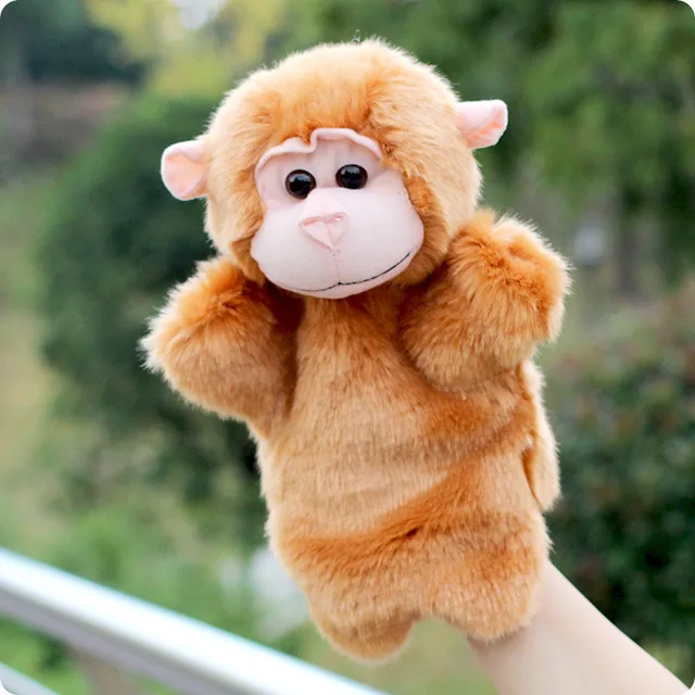 Cute animal hand puppet doll plush toy children's gloves doll kindergarten story props soothing doll gift prize for children 3